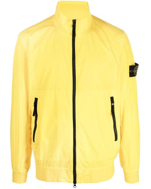 Stone Island Yellow Crinkle Reps Lightweight Jacket for men