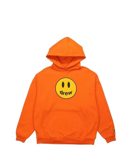 Drew Orange Mascot Short-Sleeve Hoodie for men