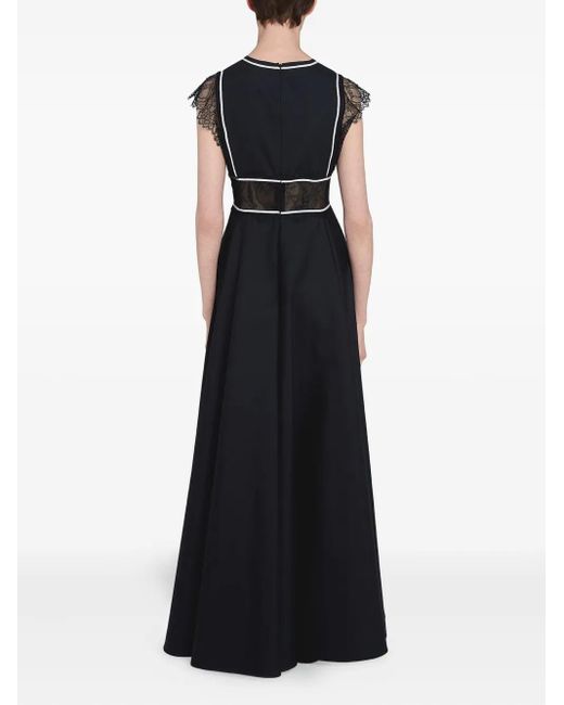 Giambattista Valli レースインサートドレス Blue