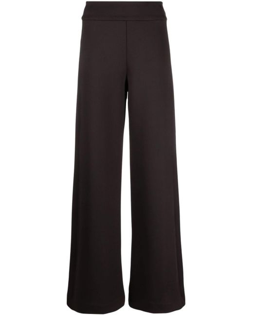 Pantalones anchos de talle alto Max Mara de color Black