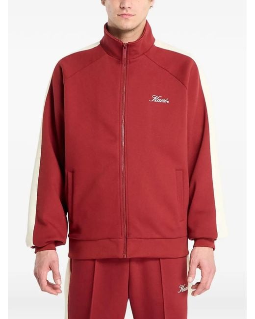 Karlkani Red Zip-Up Sweatshirt for men