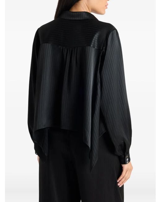 Cinq À Sept Black Gestreiftes Georgia Top