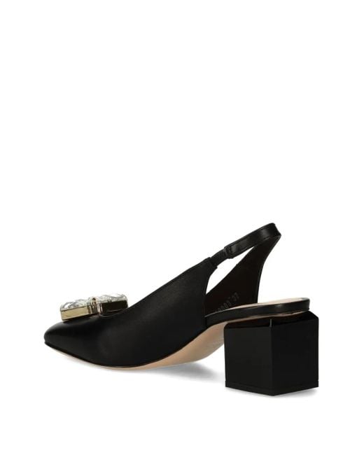 Agl Attilio Giusti Leombruni Black 65mm Crystal-embellished Block-heel Pumps