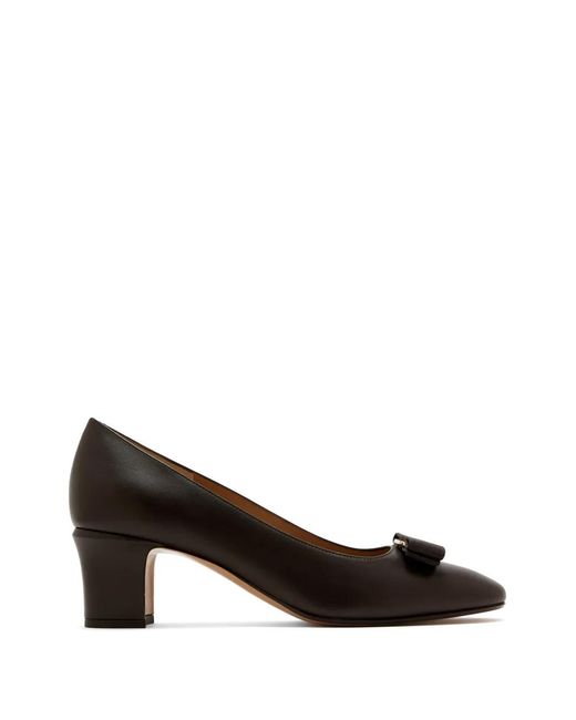 Ferragamo Brown Vara 55 Pumps