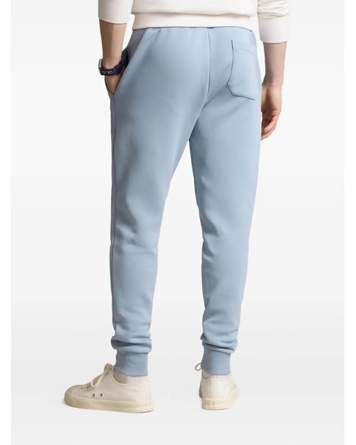Polo Ralph Lauren Blue Drawstring Ribbed Track Pants for men