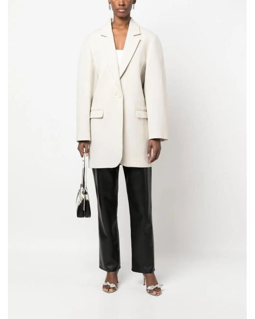 Isabel Marant White Jilinka Single-Breasted Coat