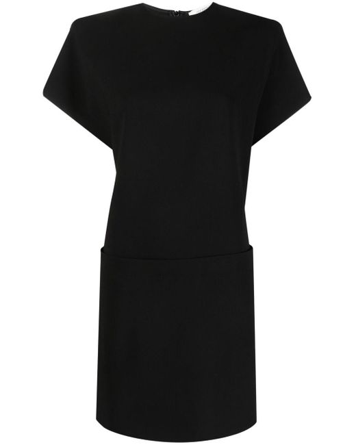 Sportmax Mini-jurk Met Korte Mouwen in het Black