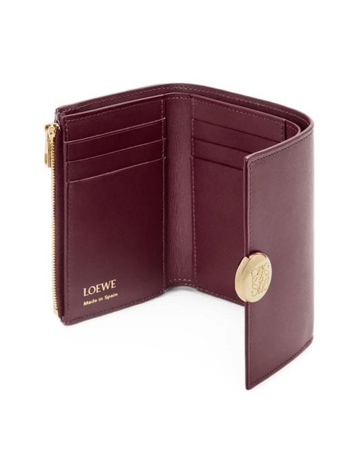 Loewe Purple Small Pebble Leather Wallet