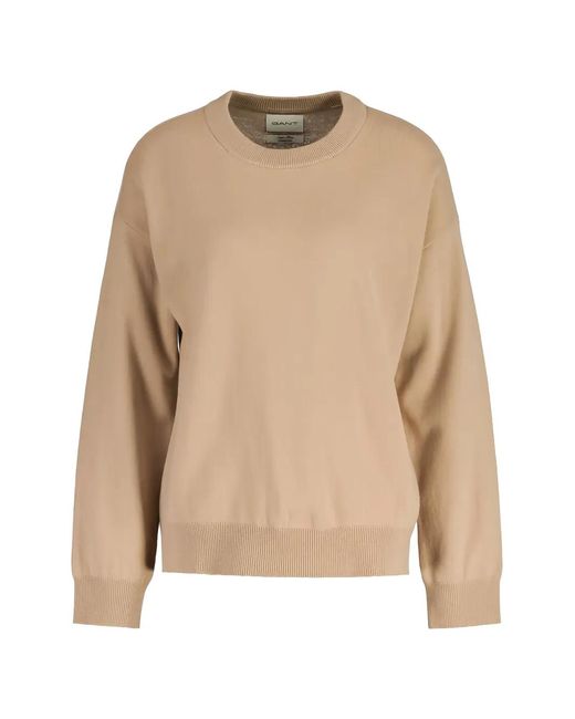 Gant Natural Crew-Neck Sweatshirt