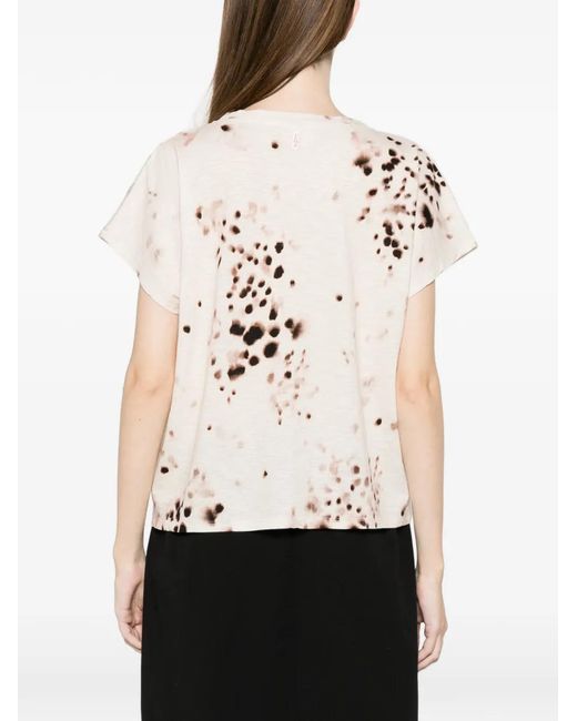 Deha White Dot-Print T-Shirt
