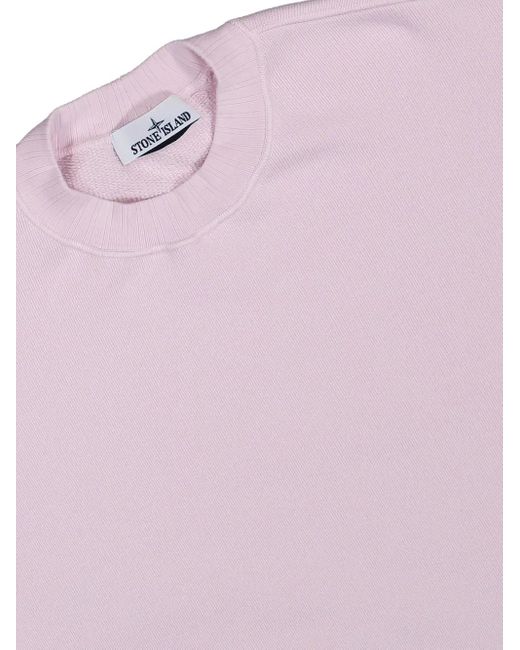 Stone Island Pink Compass-Badge Sweatshirt for men