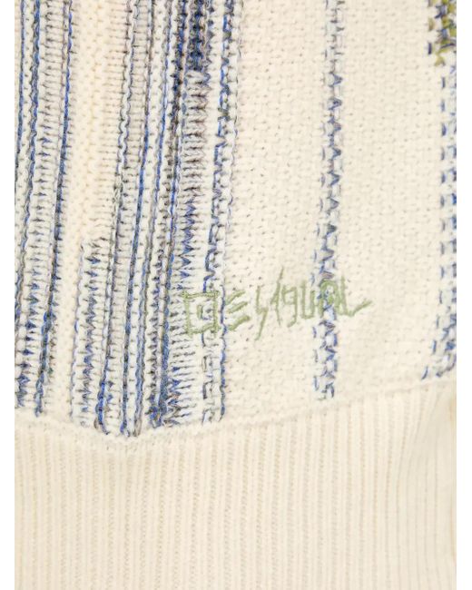Desigual White Round-Neck Sweater for men