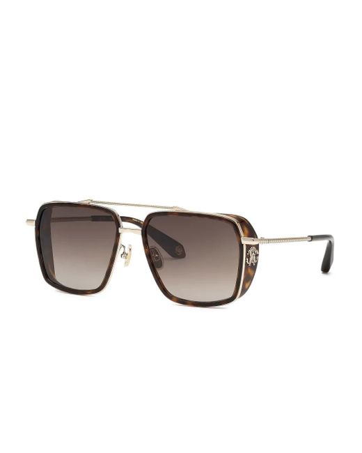Roberto Cavalli Black Square-Frame Sunglasses