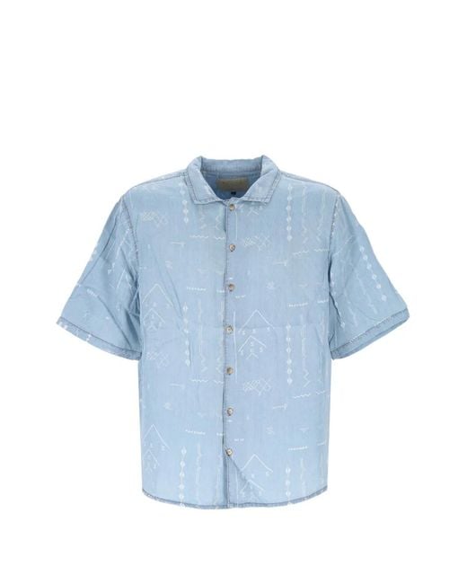 TOOCO Chambray-Hemd Mit Print in Blue für Herren