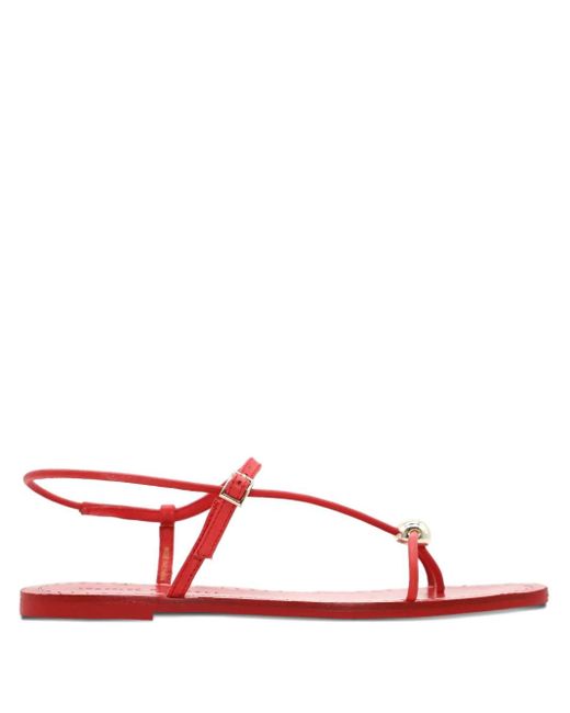 Loeffler Randall Red Lara Leather Sandals