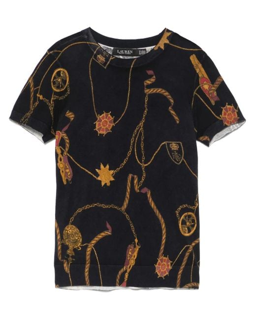 Ralph Lauren プリント Tシャツ Black