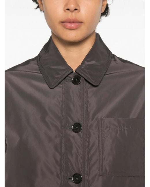 Aspesi Brown Button-Up Patch-Pocket Jacket