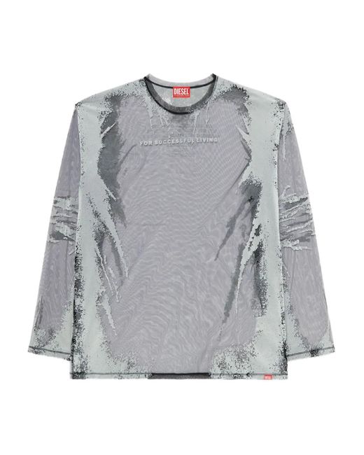 DIESEL Gray Remaster Capsule T-Hassan-Ls-A T-Shirt