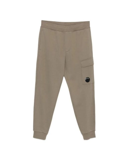 C P Company Gray Lens-Detail Cargo Pants for men