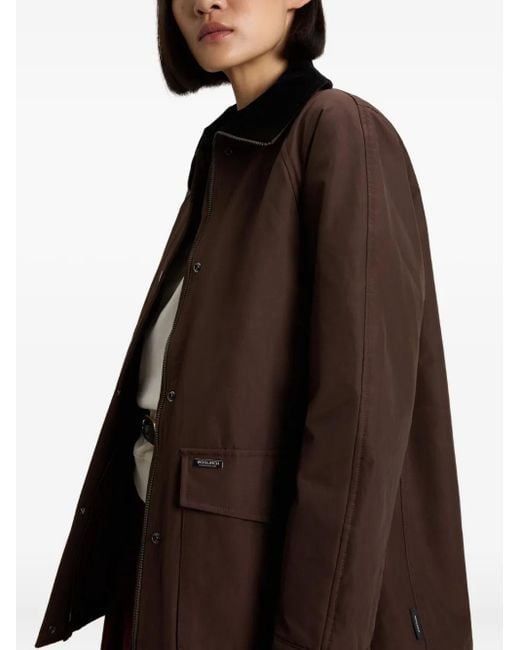 Giacca Con Collo di Woolrich in Brown