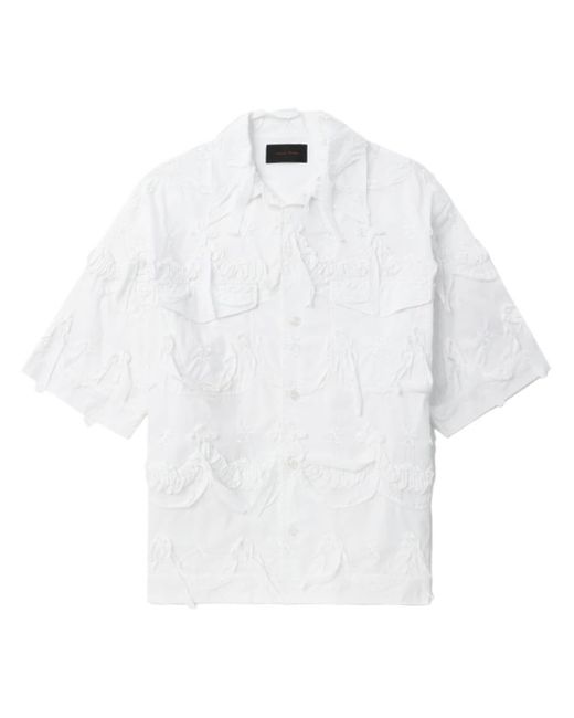 Camicia con ricamo a fiori di Simone Rocha in White da Uomo