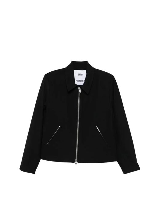 Won Hundred Black Zip-Up Shirt Jacket for men