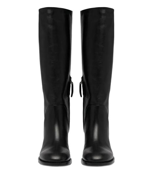 Buttero Black 60Mm Bolgheri Leather Boots