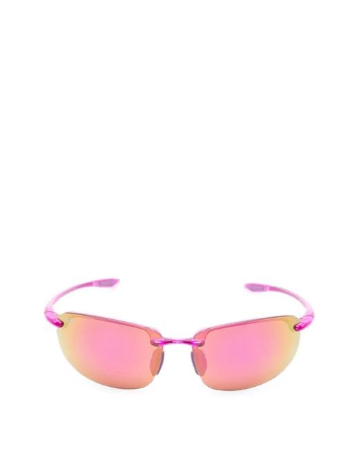 Maui Jim Pink Hookipa Rectangle-Frame Sunglasses