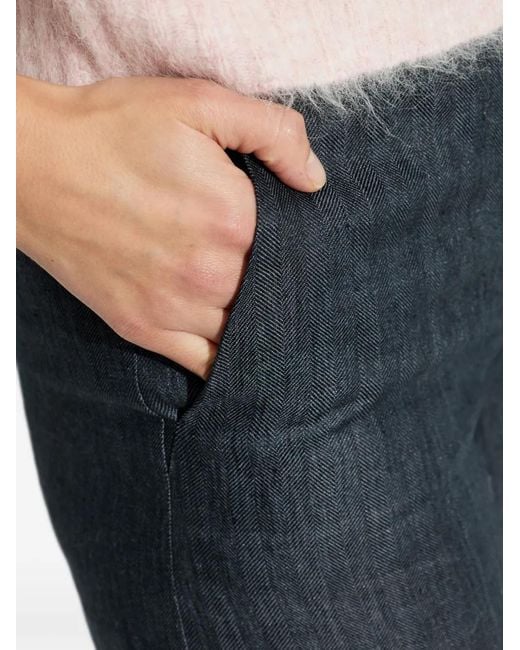 Max Mara Blue Deserto Flared Trousers