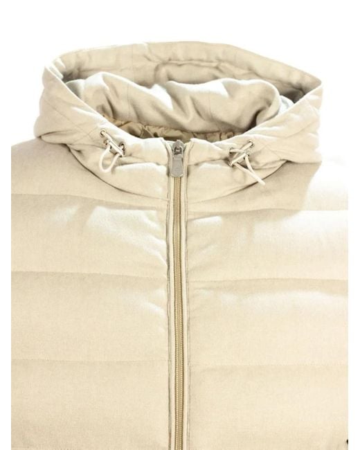 Eleventy Wattierte Jacke mit eingefassten Taschen in White für Herren
