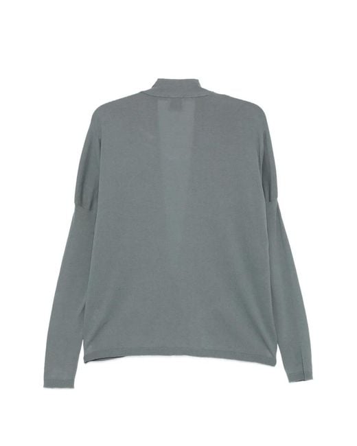 Alysi Gray Button V-Neck Cardigan