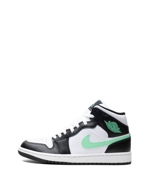 Nike Air 1 Mid "Green Glow" Sneakers in White für Herren