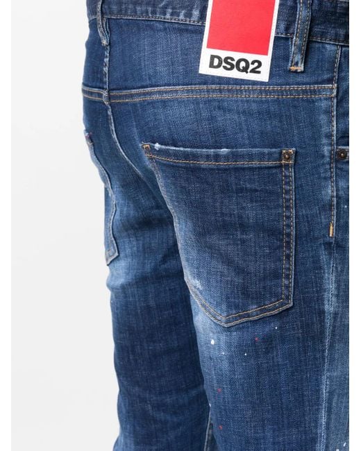 Jean À Effet Usé DSquared² pour homme en coloris Blue