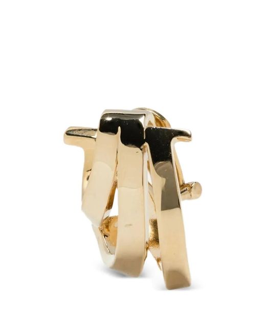 Orecchini Leafbig di Ferragamo in Metallic