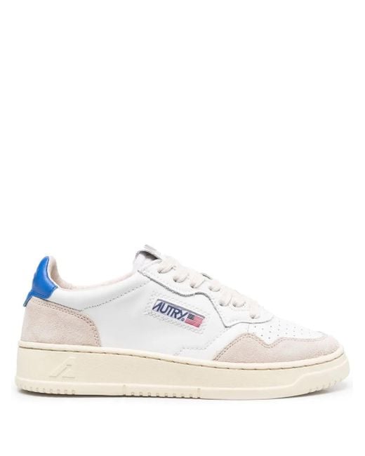 Autry White Medalist Low-Top-Sneakers
