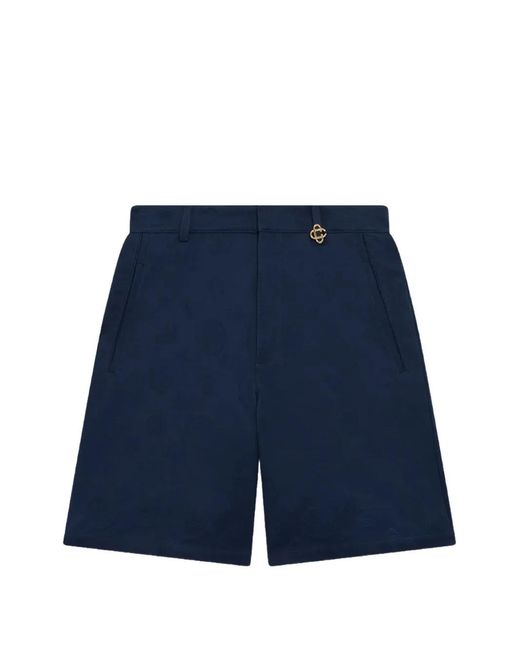Casablanca Blue Pattern-Detail Shorts for men