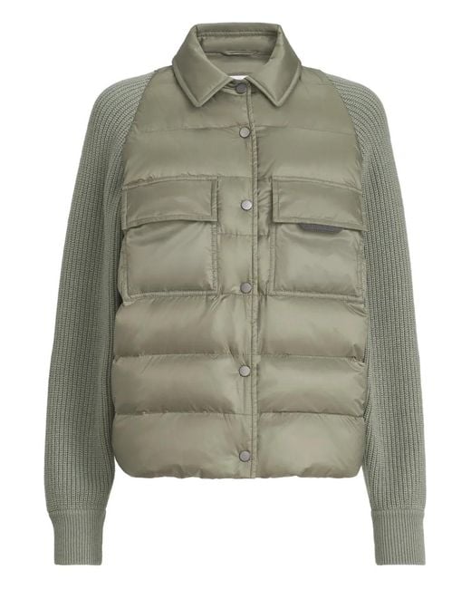 Brunello Cucinelli Green Nylon Short Down Jacket