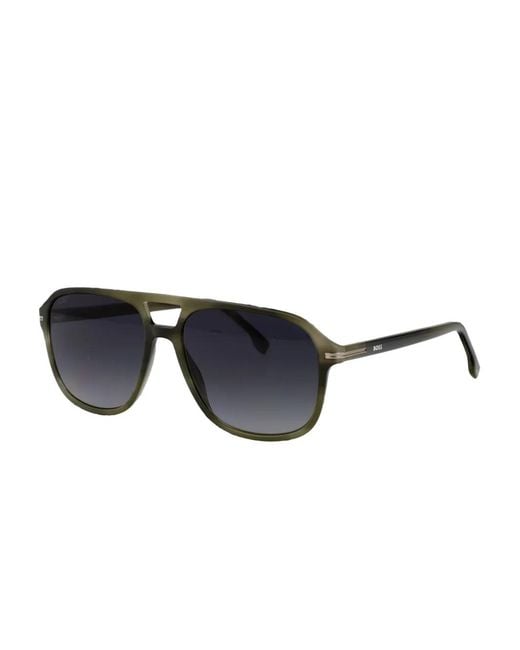 Boss Blue Pilot-Frame Sunglasses for men