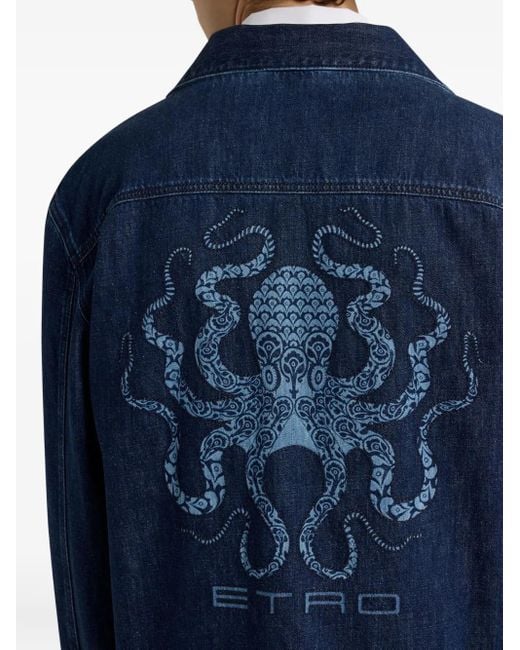 Chaqueta De Algodón Etro de hombre de color Blue