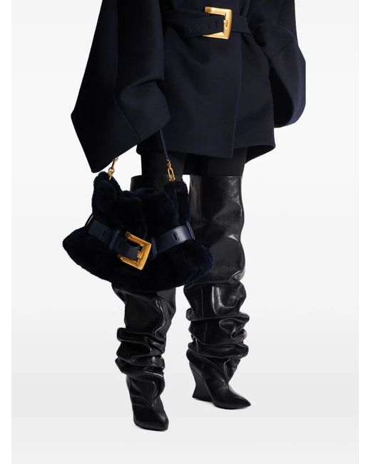 Balmain Black Medium Anthem Bag