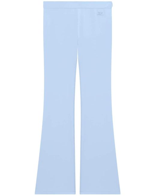Courreges Tech Jersey Flared Trousers in Blue | Lyst