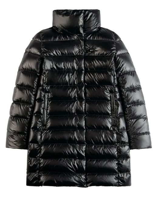 Fay Black Urban High-Neck Padded Coat