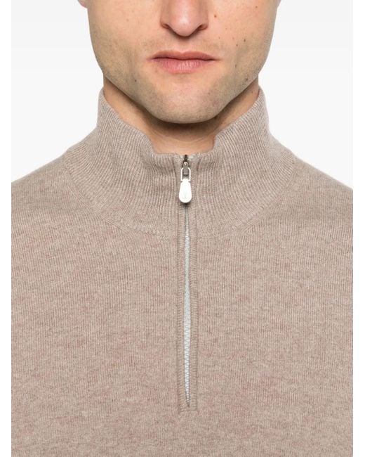 Brunello Cucinelli Natural Cashmere Sweater for men