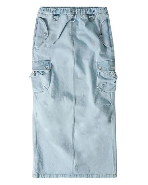 Coperni Blue Cargo Denim Skirt