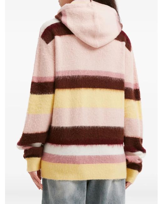 B+ AB Pink Striped Hooded Sweater