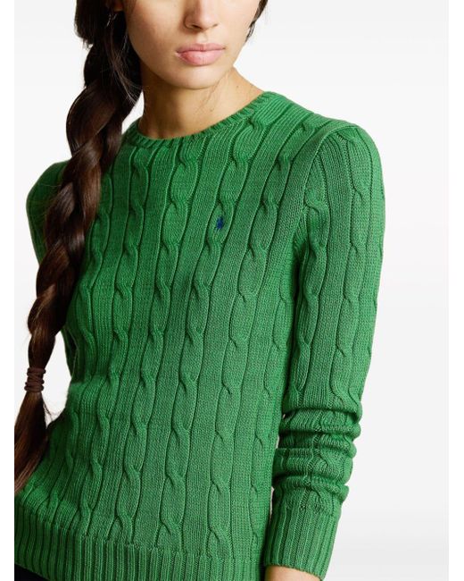 Polo Ralph Lauren Green Julianna Cable-knit Jumper