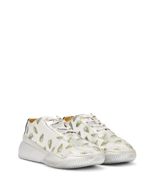 Stella McCartney White Strawberry Print Sneakers