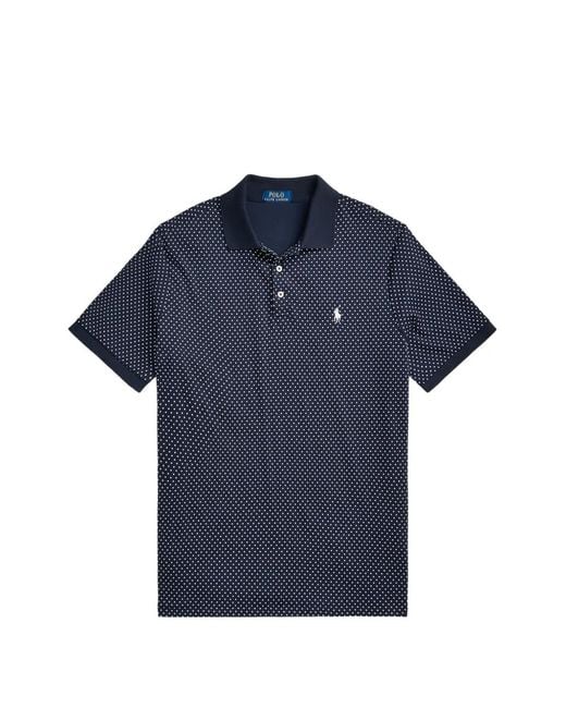 Polo Ralph Lauren Blue Polo Pony Polka-Dot Polo Shirt for men