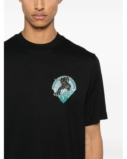 Amiri Katoenen T-shirt Met Panterprint in het Black voor heren