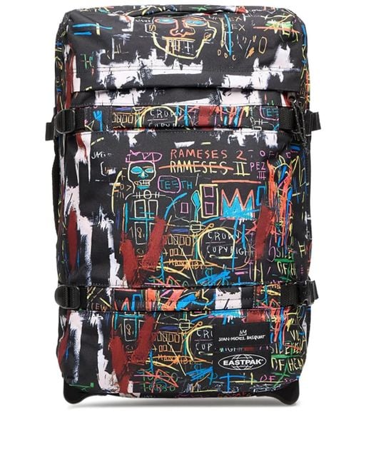 Eastpak X Basquiat Small Transit'r Graffiti-print Wheeled luggage Black